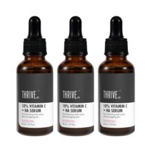 ThriveCo 10% Vitamin C Serum For Face With Hyaluronic Acid | Gives Instant Brightening Effect & Glowing Skin | For Men & Women | All Skin Types | Non-Sticky, Vegan, Fragrance & Cruelty-Free | 30ml