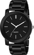 Shocknshop Stainless Steel Watch Series Analogue Men’s Watch (Black Dial Mens Long Colored Strap) -W219 (Black)