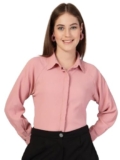Style Quotient Women Pink Smart Casual Shirt