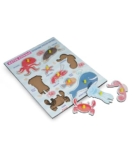 Asian Wooden Puzzle Game for Kids- Wooden Educational Learning Board Game for Kids| Brain Sensory Development Toy |Colorful 3D Shapes with knob, Wooden Board (Sea Animal)
