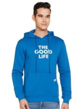 Amazon Brand – Symbol Cotton Blend Men’s Hoodie Hooded Neck Regular Fit Sweatshirt (Sy-A22-Sw-06_Coblat Blue_XL)