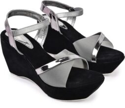 Action Women’s Suede Platform Sandals| Stiletto Heel| Open Toe with Ankle Strap_Grey_6