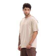 WROGN Men’s 220 GSM Cotton T-Shirt | Embroidered Style | Oversized Fit