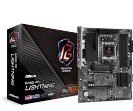 ASRock B650 PG Lightning Socket AMD AM5/ Chipset AMD B650/ DDR5/ SATA3 & M.2 ATX Motherboard