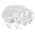 Larah By Borosil Boro Fluted Series Opalware Dinner Set | 33 Pieces For Family Of 6 | Microwave & Dishwasher Safe | Bone-Ash Free | Crockery Set For Dining & Gifting | Plates & Bowls | White