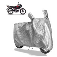 Sulfar Bike Cover for Hero MotoCorp Splendor Plus Xtec (125cc Bluetooth) | Waterproof, Dustproof & UV Protected | All Weather Two Wheeler Cover (Silver) New 2026 Variants
