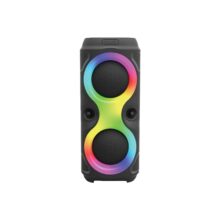 HAPIPOLA Party Speaker I 30W Multi-Media Bluetooth Party Speaker with Wired Mic for Karaoke Portable Bluetooth Speaker, RGB LED Light, Wireless Music
