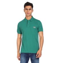 U.S. POLO ASSN. Men’s Ribbed Collar Pure Cotton Slim Fit Polo Shirt (USTS5808_STORM_S)