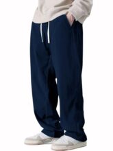 Pinkmint Men’s Poly Lycra Ribbed Relaxed Fit Stretchable & Comfortable Trouser | Flexible Elastic Waist with Drawstring Lower for Man | Men Tack Pant Casual Wear | Gym Joggers | Lounge Teal