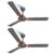 LONGWAY Creta P2 1200 mm/48 inch Ultra High Speed 3 Blade Anti-Dust Decorative Star Rated Ceiling Fan (Smoked Brown, Pack of 2)