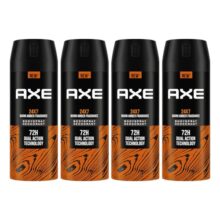 Axe Recharge Long Lasting Deodorant Bodyspray For Men 150 ml, Pack of 4
