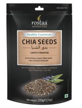 Rostaa Chia Seed Lightly Roasted Seed For Eating|Rich In Omega-3|Diet Food 200 Gm (Pack Of 1) Rich In Fiber, Healthy Breakfast Snack, Super Source Of Calcium, Protein Fibre, Chia Seeds For Weight Loss With Omega 3