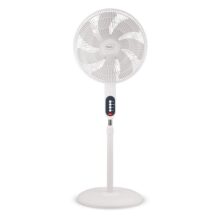Pigeon Electric Fan Controller Fantastic Pedestal Fan For Home And Office | High Speed Airflow | 7 Blades | 3 Speed Modes | White