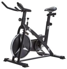 Amazon Basics Pro Spin Fitness Bike with 8Kg Flywheel, Adjustable Resistance | LCD Monitor | To & Fro, Up & Down Seat Adjustments | Home Workouts | Max User Weight: 100 kg