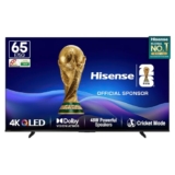 Hisense 164 Cm (65 Inches) 4K Ultra Hd Smart Qled Tv | 48W Powerful Speakers | Dolby Atmos & Hdr10+ | Allm, Vrr & Game Mode | Cricket Mode | Ai 4K Upscaler | Vidaa Os | 65E75Q (Black)
