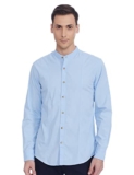 Amazon Brand – INKAST Men’s Solid Slim Casual Shirt (AZ-INK-RFS-MD-07_Skly Blue 2XL)