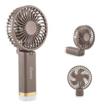 Atevon Portable Fan Rechargeable with LED Light – Foldable Mini Fan | Small Fan,USB Charging Hand Fan with 1200mAh Battery & 3 Speed Modes | Travel, Makeup, Kitchen