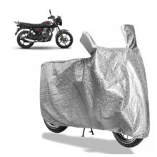 Sulfar Bike Cover for Bajaj CT 125X (Updated) (Adventure Commuter) | Waterproof, Dustproof & UV Protected | All Weather Two Wheeler Cover (Silver) New 2026 Variants
