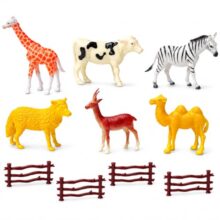 SUPER TOY Wild Farm Animal Action Figure Toys Playing Set for Kids – Pack of 6