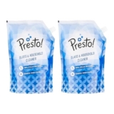 Amazon Brand – Presto! Glass & Household Cleaner | 2 Litre Refill Pouch | 1 L X 2 Packs | Suitable For Glass, Mirrors, Appliances Like Microwaves, Ceramic Tiles, Glazed Tiles, Granite