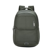 Safari Forge 34L Laptop Backpack, 3 compartments, Raincover, Antitheft pocket, Trolley Sleeve, Organizer, Bottle holder, Front pocket, College bag, school bag, Formal backpack, Color- Olive