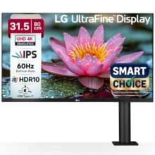 LG 32UN880K Smartchoice 80cm (31.5 Inch) Ultrafine UHD(3840 x 2160) IPS Monitor with Ergo Stand, HDR 10, DCI-P3 95%(Typ.), HDMI X 2, Display Port, USB Type-C (60W PD), Speakers, Headphone Out, Black