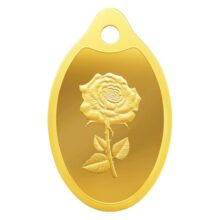 MMTC PAMP 1g 24K (999.9+) Purest Rose Gold Oval Coin, 1g Gold Coin