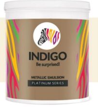 Indigo Metallic Emulsion Platinum Series – Sparkling Metallic Texture Wall Paint | Water-Based | Anti-Fungal & Algae Resistant | Interior & Exterior Use | 500 ml Dark Green