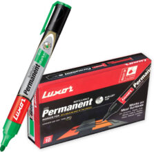 LUXOR Refillable Green Permanent Marker(Set of 10, Green)