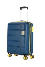 Kamiliant by American Tourister Harrier Zing|Cabin Trolley Bag Small Size (56 cms) for Travel| Hard Case Polypropylene (PP) Suitcase|360° 8-Wheel Spinner Luggage Trolley|Combination Lock|Navy Blue