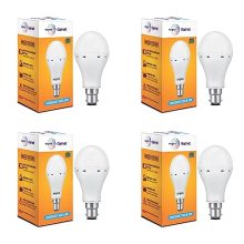 Wipro Garnet 15W Led Emergency Bulb | Cool Day White (6500K) | B22 Led Bulb Base | Inverter Bulb For Home, With 4 Hours Battery Back Up| Li-Ion Battery | Over Charging Protection | Pack Of 4