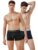 John Players Pack of 2 Solid Cotton Trunks (JPCT20010_Black & Navy Blue_L)