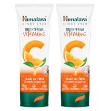 Himalaya Brightening Vitamin C Orange Face Wash | Brightening Face Cleanser | Remove Dull Skin | 100ml (Pack of 2)