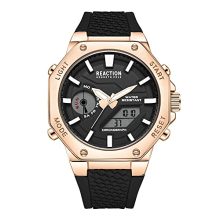 Kenneth Cole Reaction Silicone Analog-Digital Black Dial Men’S Watch-Krwgp2191704, Band_Pink