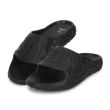 YOHO All-Terrain Sliders for Men | Cushioned Slippers| Lightweight | Waterproof | Classic Black- UK 6