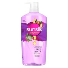 Sunsilk Argan Oil & Rosemary Frizz Smooth Oil Blends Shampoo | For Frizzy Hair | With No Added Parabens | 700 Ml