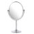 Keystream Double-Sided Makeup Mirror With 5X & 1X Magnification | Tabletop Vanity Mirror With Stand | Rotating Handheld Beauty Mirror For Men & Women – Silver Finish
