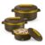 MILTON Micronova Jr. Gift Set Inner Stainless Steel Casserole, Set of 3 (380 ml, 775 ml, 1345 ml), Dark Brown, BPA Free, Food Grade, Hot and Cold, Microwaverable Steel, Dishwasher Safe, Chapati, Roti