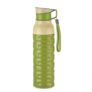 CELLO Puro Steel-X Delta 600 PU Insulated Water Bottle for Office 550 ml Green | Wide Mouth Easy to Carry with Strap Leak Proof Flip Top Lid Inner Steel Water Bottle for School Kids, College & Travel