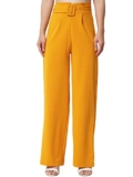KOTTY Women Regular Length Marigold Solid Trousers(Marigold,26)