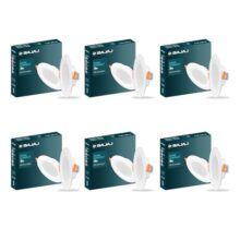 Bajaj Ivora Compact Downlight | 5W Led Downlight | For Smaller Spaces | Long Life Of 25000 Hours | Soothing Light (Warm Day Light, Pack Of 6)