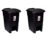 Aristo Plastic Biomedical Waste dustbin with Step-On Pedal 12 LTR (BLACK & BLACK) Combo