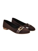 Shoetopia Girls Belly-231 Brown Ballet Flat – 3 UK (Girls-Belly-231-Brown)-EU36