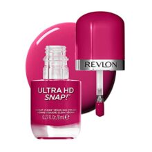 Revlon Ultra HD Snap Nail Colors, Natural Rich Glossy Nail Polish, 100% Vegan Formula, No Base and Top Coat Needed – Berry Blissed ,8 ml