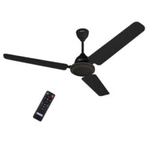 USHA TechnoAir R 1200mm BLDC Ceiling Fan with RF Remote | BEE 5 Star Rated Energy Efficient | 100% Copper Motor | High Air Delivery 220CMM | 3 Year Warranty | (Black)