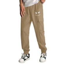 Boys’ Premium Cargo Jogger Pants | Soft Pilot Fabric | Stylish Printed Joggers with Side Pocket | Elastic Waist & Cuff(KBC-01) (in, Age, 12 Years, 13 Years, Regular, Standard, Khakhi)