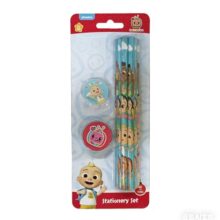 CoComelon 11 pcs Stationery Set Pencils, Eraser, Sharpener | Study Kit for Boys & Girls | School Gift Set | Return Gift