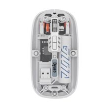 Dyazo Transparent Wireless Rechargeable Mouse | Dual Connectivity (2.4GHz + Bluetooth 5.2) | Easy Device Pairing | Noise Free Clicking | DPI Adjustment | Compatible with MacBook, Laptop & PC (White)