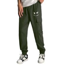 Boys’ Premium Cargo Jogger Pants | Soft Pilot Fabric | Stylish Printed Joggers with Side Pocket | Elastic Waist & Cuff(KBC-01) (in, Age, 4 Years, 5 Years, Regular, Standard, Green)