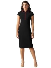 Selvia Western Lycra Plain One Piece Bodycon (866DTK12824N-XL_Black)